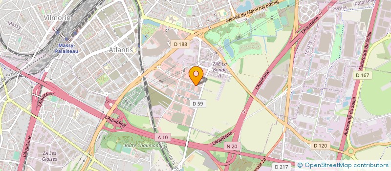 localisation de l'entreprise F2MI  MASSY