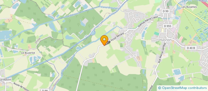 localisation de l'entreprise F2T  HASNON