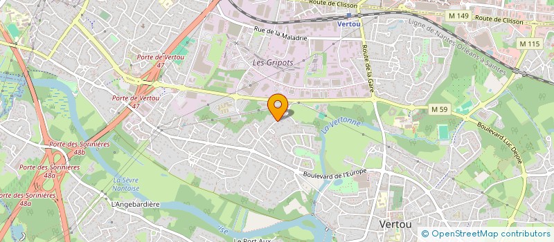 localisation de l'entreprise F3B  VERTOU
