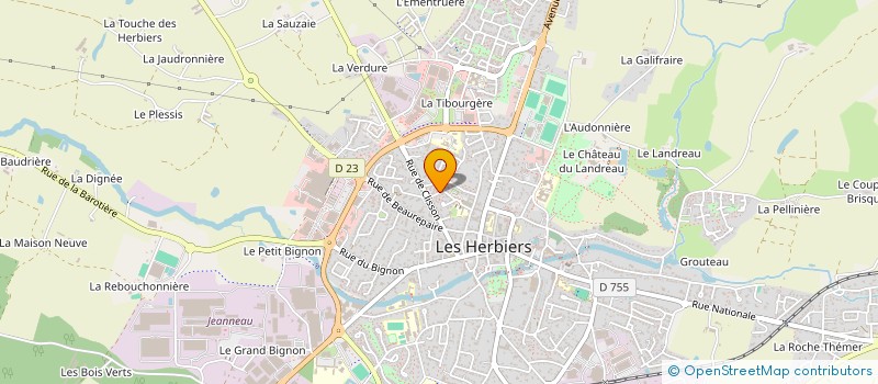 localisation de l'entreprise F6IMMO à LES HERBIERS