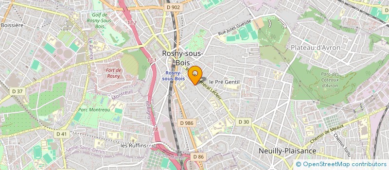 localisation de l'entreprise F8 CAPITAL à ROSNY-SOUS-BOIS
