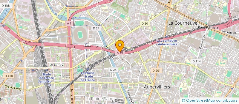 localisation de l'entreprise F93 LOGISTICS à AUBERVILLIERS