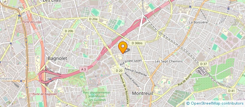localisation de l'entreprise FA BIEN à MONTREUIL
