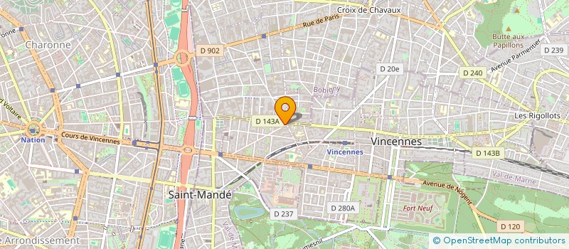 localisation de l'entreprise FA FA à VINCENNES
