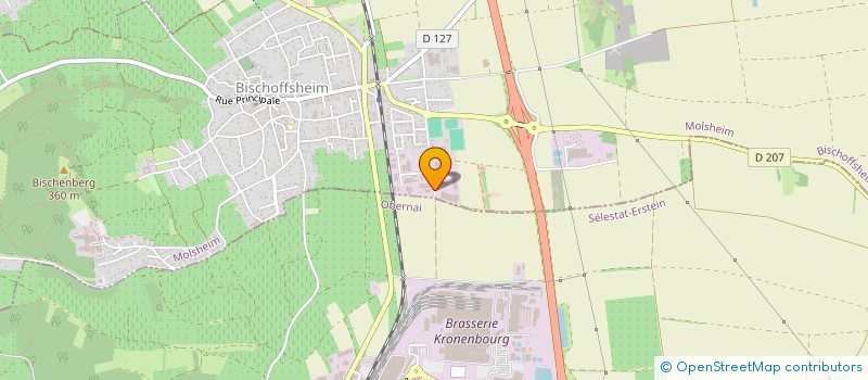 localisation de l'entreprise FA.PIERRES  BISCHOFFSHEIM