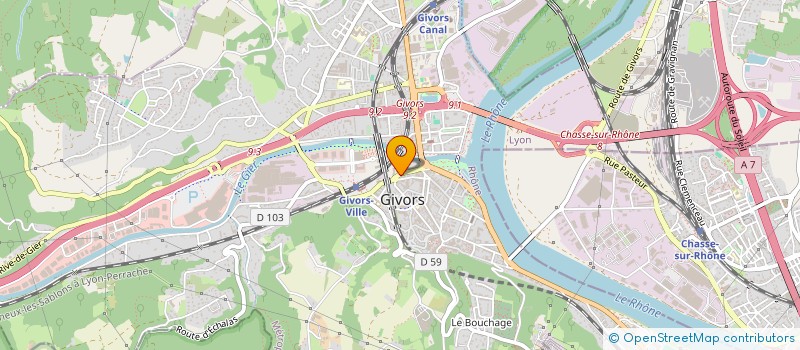 localisation de l'entreprise FA7PROD  GIVORS