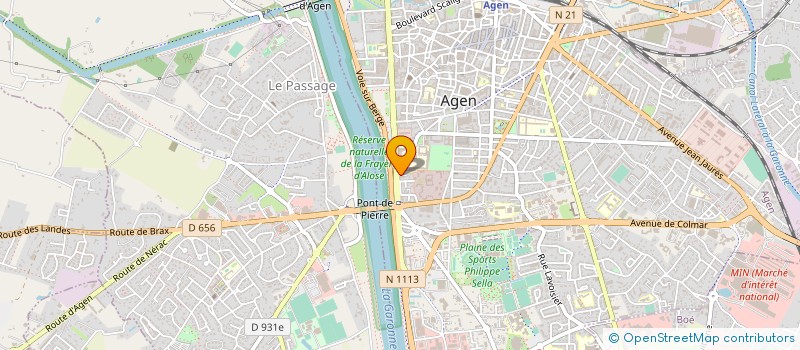 localisation de l'entreprise FAB DE PORTES SECTIONALES AUTOMATIQUES à AGEN