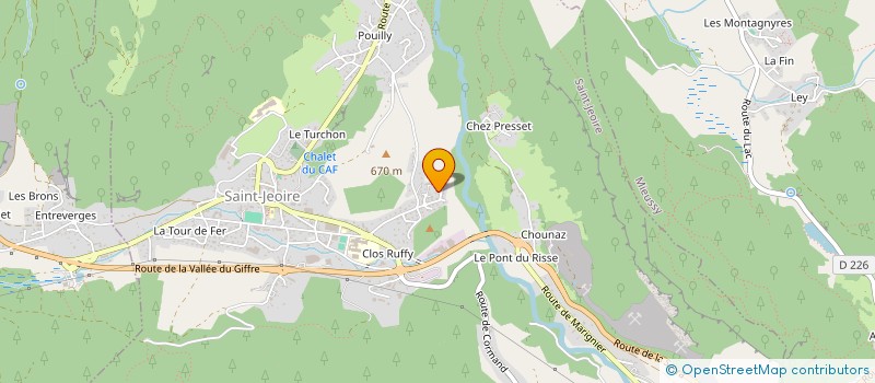 localisation de l'entreprise FAB'ELEC à SAINT-JEOIRE