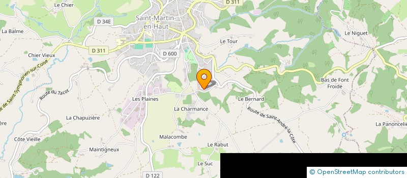 localisation de l'entreprise FAB RIE ELECTRICITE  SAINT-MARTIN-EN-HAUT