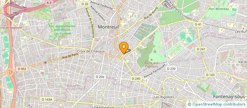 localisation de l'entreprise FABA IT & DIGITAL à MONTREUIL
