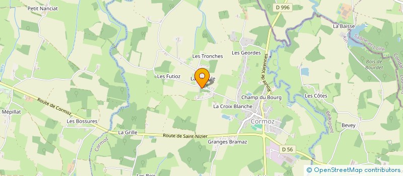 localisation de l'entreprise FABART à CORMOZ