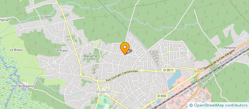 localisation de l'entreprise FABAS  BIGANOS