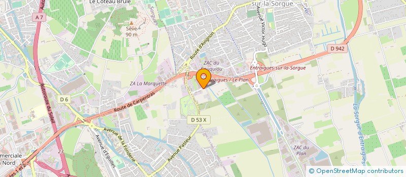 localisation de l'entreprise FABBRI à ENTRAIGUES-SUR-LA-SORGUE