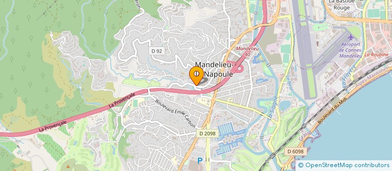 localisation de l'entreprise FABCA à MANDELIEU-LA-NAPOULE