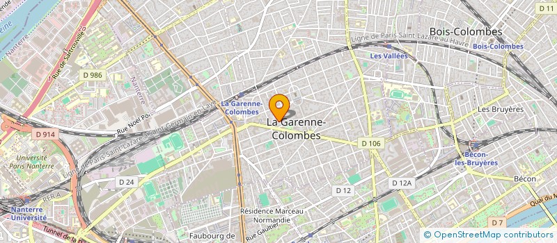 localisation de l'entreprise FABEA ARCHITECTEURS à LA GARENNE-COLOMBES