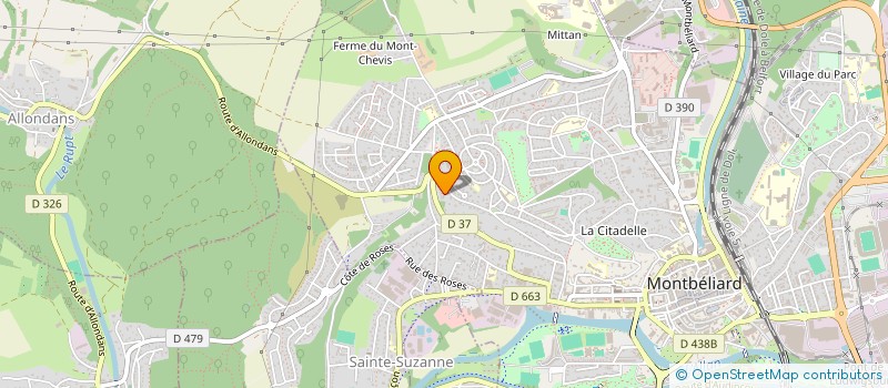localisation de l'entreprise FABELSA  MONTBELIARD