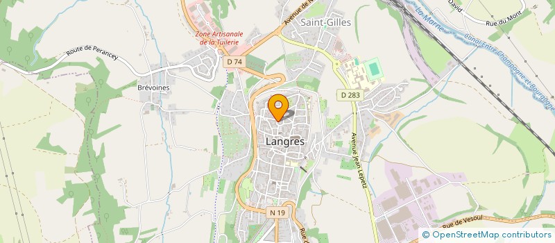 localisation de l'entreprise FABER à LANGRES