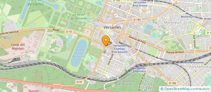 localisation de l'entreprise FABER ASSURANCES à VERSAILLES