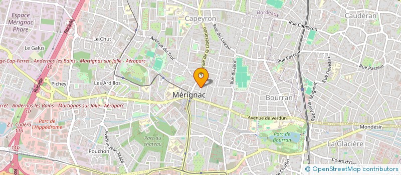 localisation de l'entreprise FABERES GILLES ET LE VIGOUROUX VIVIANE à MERIGNAC