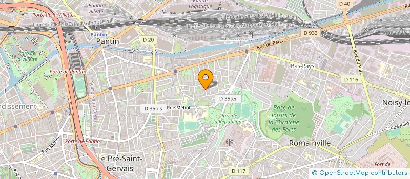 localisation de l'entreprise FABEXIM à PANTIN