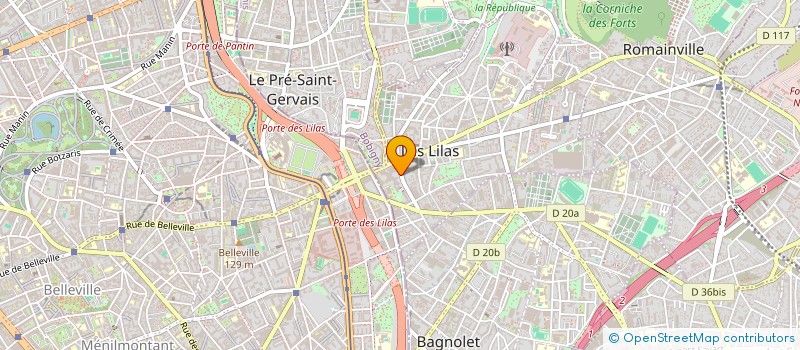 localisation de l'entreprise FABI SERVICES à LES LILAS