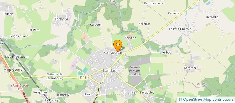 localisation de l'entreprise FABIEN LE BLAYE COUVERTURE  LANDAUL