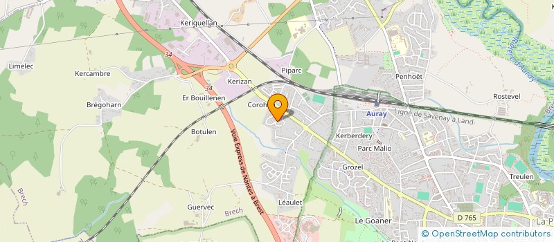 localisation de l'entreprise FABIEN LE NEZET  PLUVIGNER