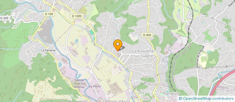 localisation de l'entreprise FABIEN NOBILE FERMETURES à LA ROQUETTE-SUR-SIAGNE