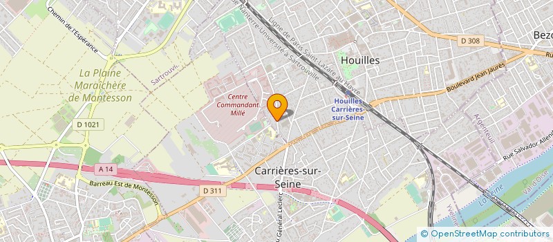 localisation de l'entreprise FABIEN RIVIER AUTOMOBILES  HOUILLES