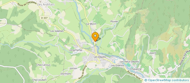 localisation de l'entreprise FABIEN RUET ELAGAGE  LES ARDILLATS