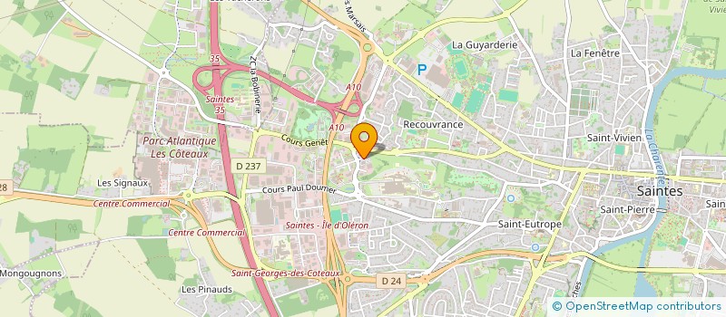 localisation de l'entreprise FABIENNE ESTHETIC à SAINTES