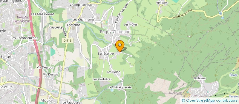 localisation de l'entreprise FABIENNE FRAPPET  PUGNY-CHATENOD