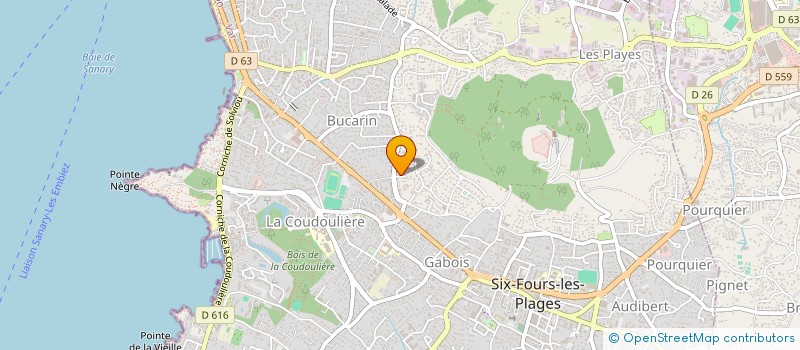 localisation de l'entreprise FABIO TRANSPORTS 83 à SIX-FOURS-LES-PLAGES