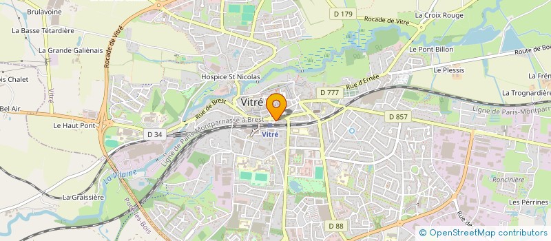 localisation de l'entreprise FABLAB INNOVATION VITRE ENTREPRISES  VITRE