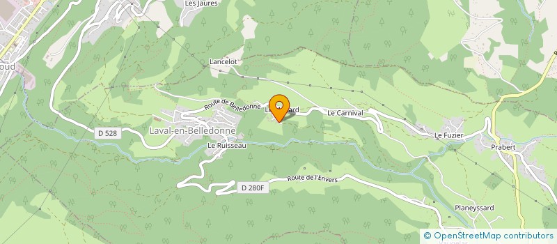 localisation de l'entreprise FABLINE  LAVAL-EN-BELLEDONNE