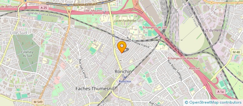 localisation de l'entreprise FABOLIMEL  RONCHIN