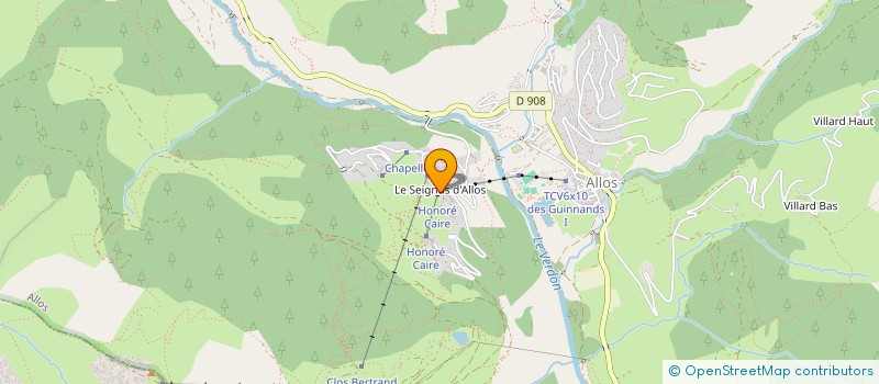 localisation de l'entreprise FABRE à ALLOS