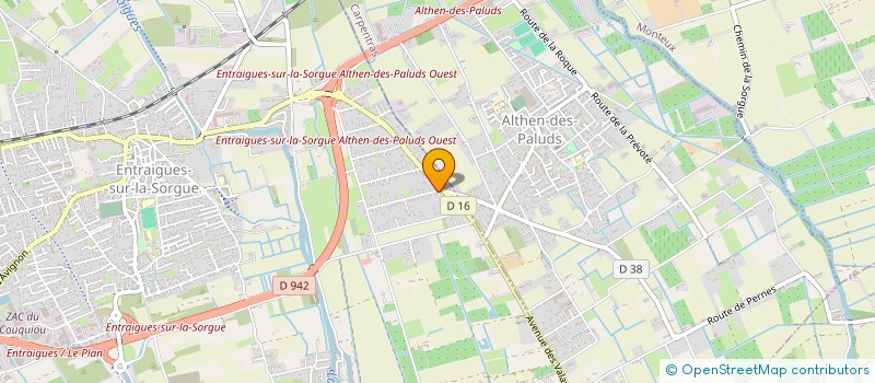 localisation de l'entreprise FABRE à ENTRAIGUES-SUR-LA-SORGUE