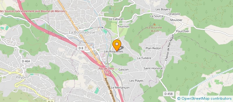 localisation de l'entreprise FABRE ET FILS  LA BOUILLADISSE