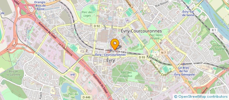 localisation de l'entreprise FABRE FORMATION EVRY à EVRY-COURCOURONNES