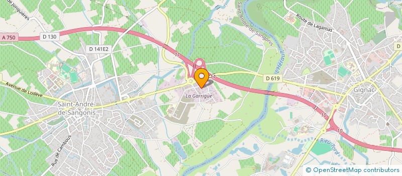 localisation de l'entreprise FABREGAT à SAINT-ANDRE-DE-SANGONIS