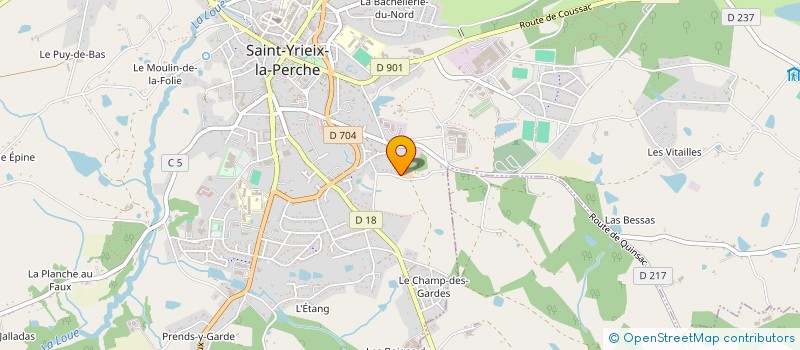 localisation de l'entreprise FABREGUE  ST YRIEIX LA PERCHE