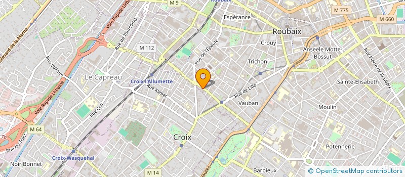 localisation de l'entreprise FABREQUIP à ROUBAIX
