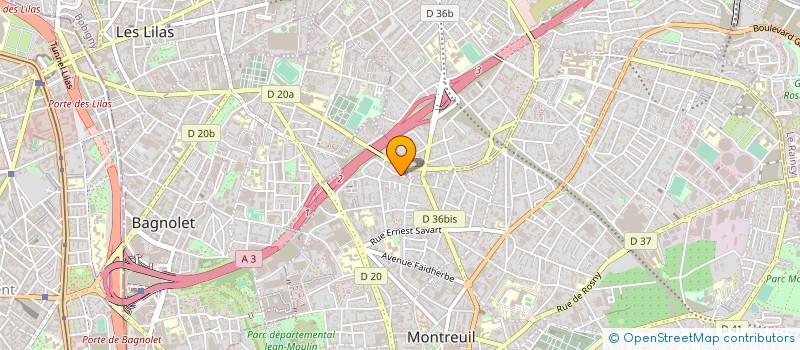 localisation de l'entreprise FABRI LUX à MONTREUIL