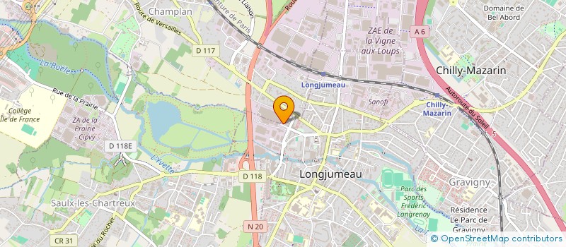 localisation de l'entreprise FABRIC CIRCUITS IMPRIM ACCES ELECTRONI à LONGJUMEAU