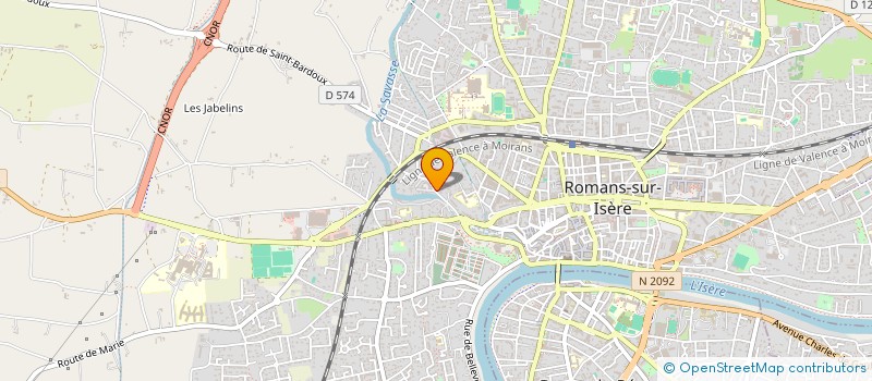 localisation de l'entreprise FABRIC DISTRIB CHAUSSURES ET ACCESSOIRES à ROMANS-SUR-ISERE