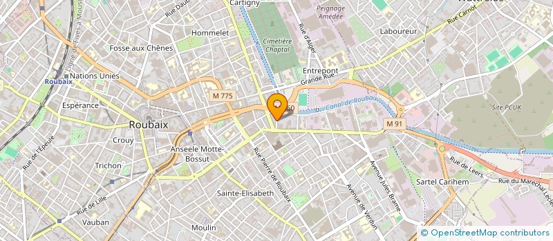localisation de l'entreprise FABRICA à ROUBAIX