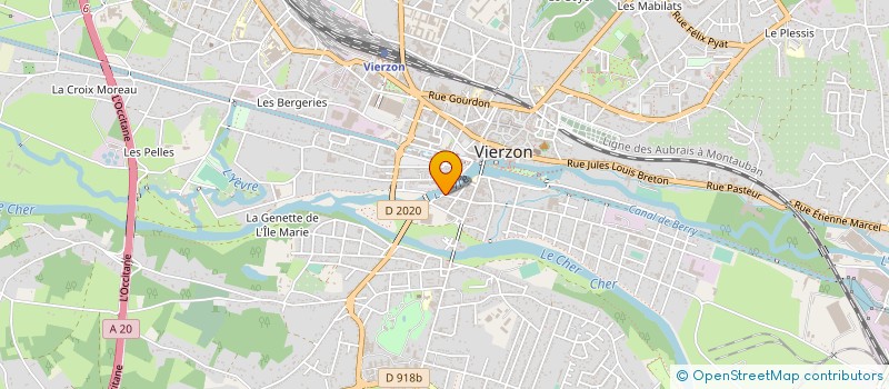 localisation de l'entreprise FABRICAT OUTILLAGE BATIMENT ET INDUSTRIE à VIERZON