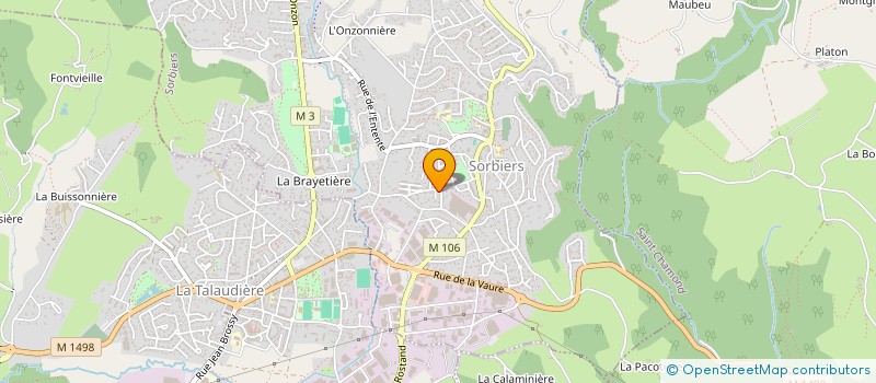 localisation de l'entreprise FABRICATION CREATION RENOVATION à SORBIERS