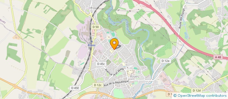 localisation de l'entreprise FABRICATION ENROBES RHONE ALPES 38 à RIVES